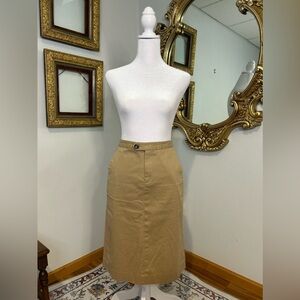 Banana Republic Factory Khaki Midi Skirt Size 2